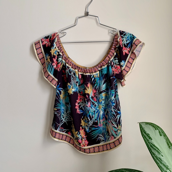Tops - 3/$20 NWT Multi-Colored Off The Shoulder Blouse